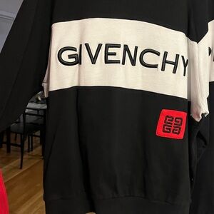 Givenchy Black and White Crewneck Sweater